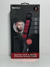 Men's Heated Hair & Beard Straightening/Volumizing/ Texturizing Comb