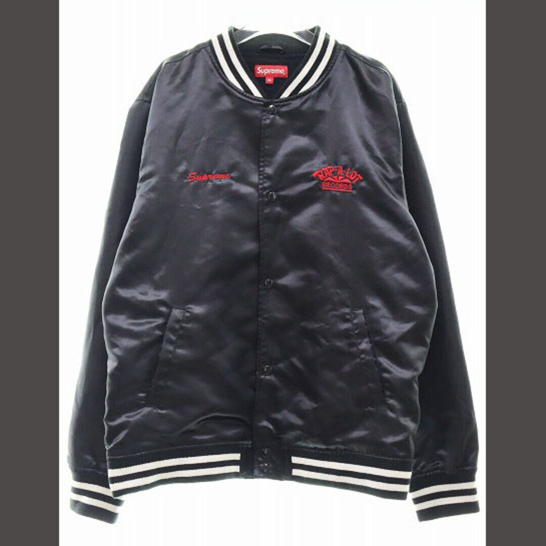 Supreme 17SS RAP-A-LOT RECORDS SATIN CLUB JACKET BLACK XL Supreme 17SS RAP-A-LOT RECORDS SATIN CLUB JACKET BLACK XL