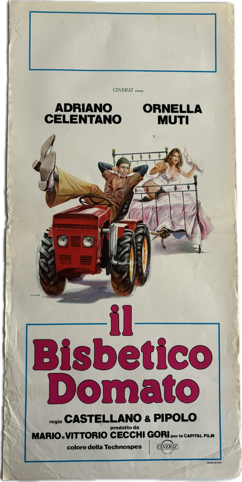 Locandina originale film Il bisbetico domato (1980) - Regia di Franco Castellano, Pipolo