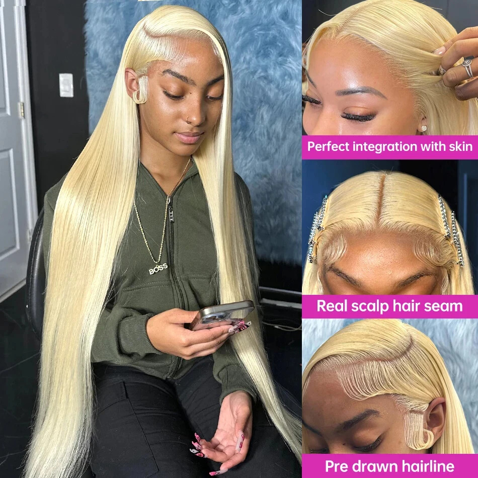 613 Blonde HD Lace Front Human Hair Wig 13x6 13x4 Straight Remy Hair Lace Wig