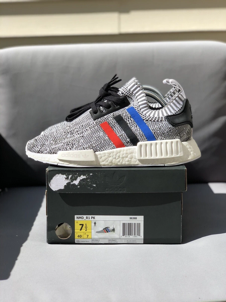 Stort univers Kridt Gurgle Adidas NMD R1 PK 'Tri Color' White | eBay