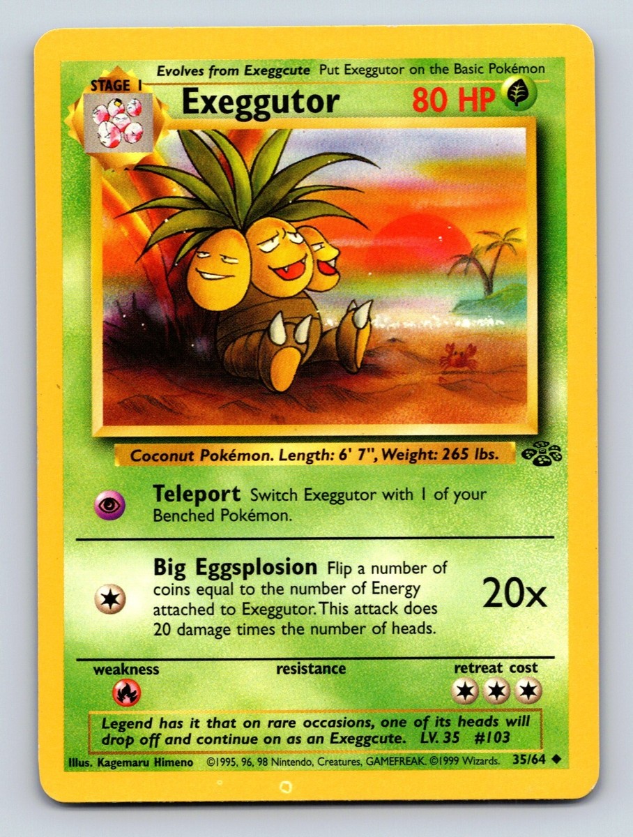 Exeggutor HP 80 Big Eggsplosion Attack Rarity Green Tropical
