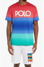 Polo Ralph Lauren Men's T-Shirt L or XL Classic Cotton Ombre Logo Graphic Tee