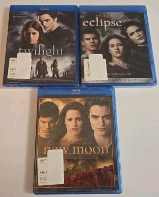The Twilight Saga 3 Film Blu-ray Collection Set Lot Eclipse New Moon SEALED NEW