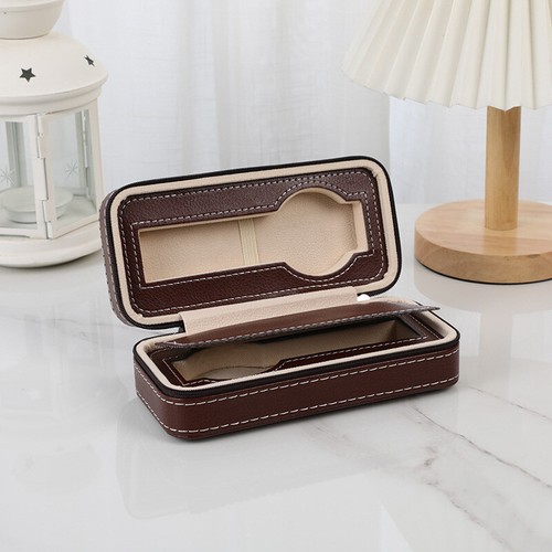 2/4/8 Fächer Uhr Reise Etui Tragbar Leder Display Box Schmuck Organizer Box - Bild 10 von 21
