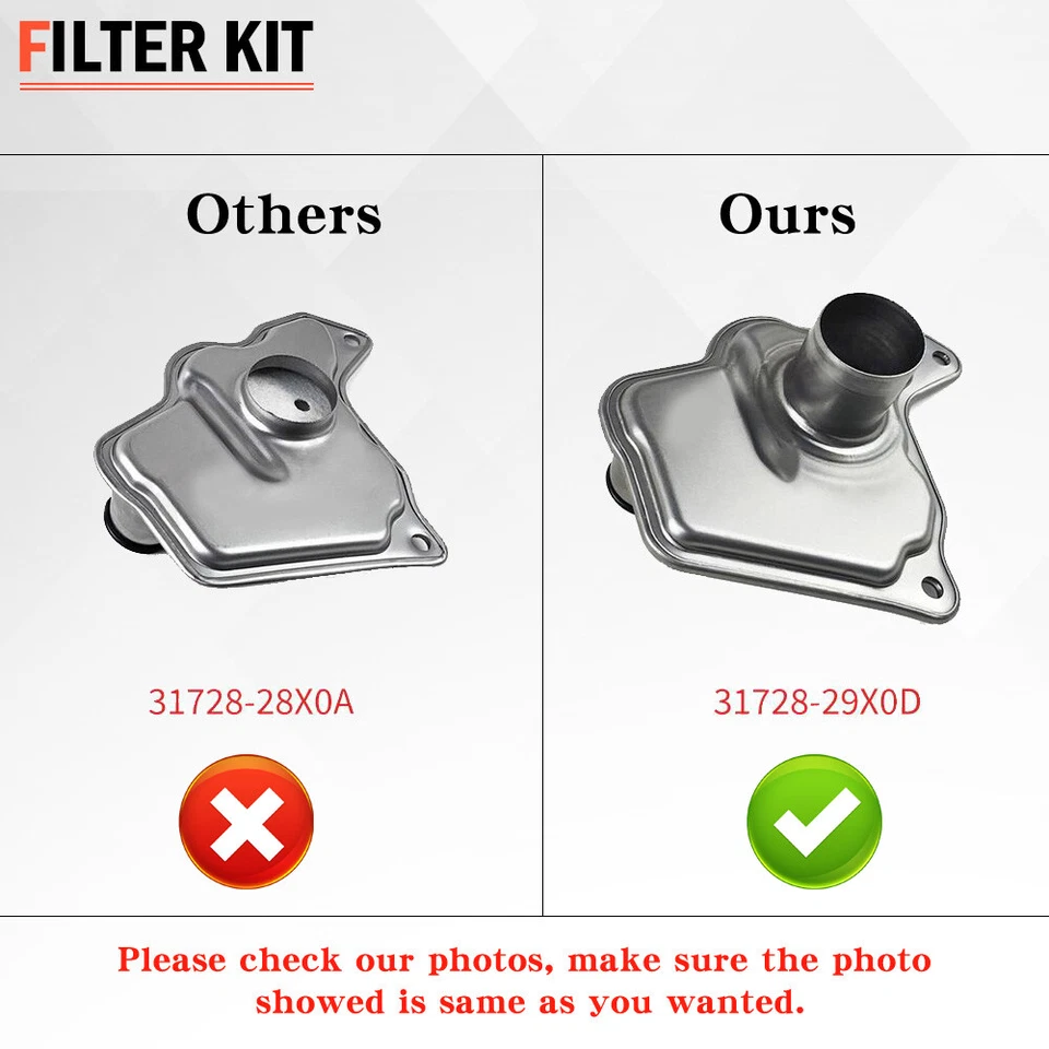 For Nissan ALTIMA Fully Transmission Oil Filter & Gasket 31728-29X0D 31726-28X0A - Image 2 of 4