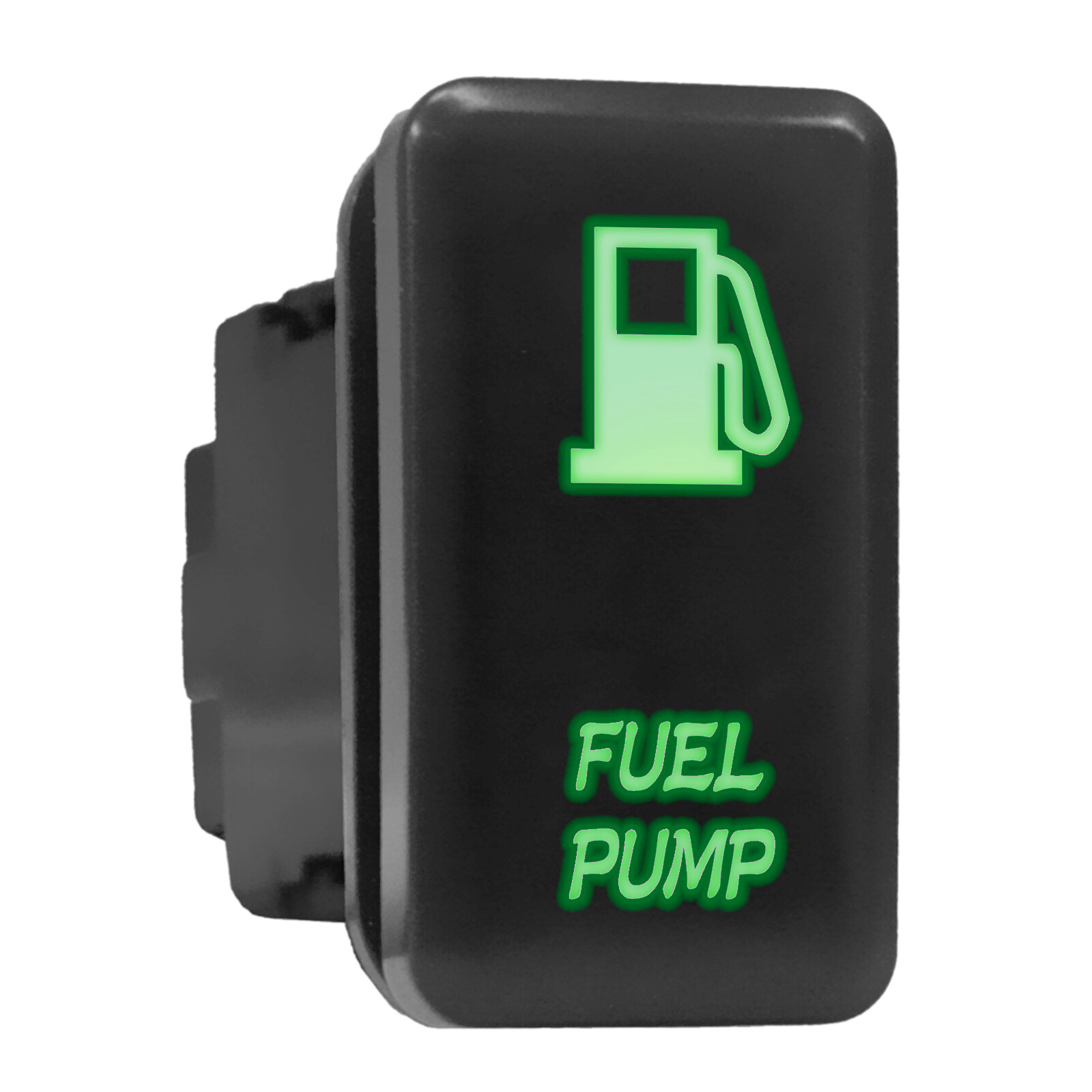 Toyota Fuel Pump - Green Backlit Push Switch 1.54x0.83in Vers B  