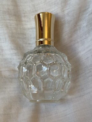 Step Paris Vintage 4 Inch Perfume Glass Bottle With Gold Tone Top From France
