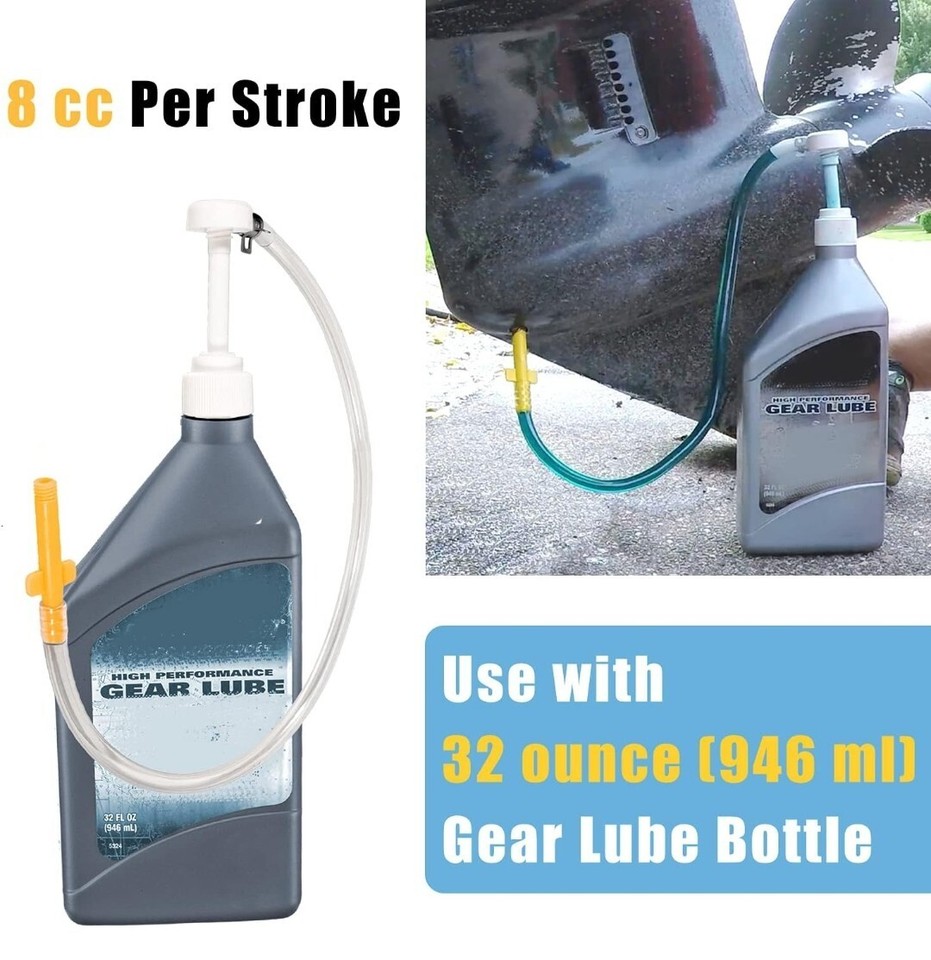 Marine Lower Unit Gear Lube Oil Pump Manual Lube Change Boat Kit for