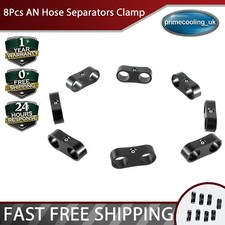 Aluminium 8Pcs Hose Separator Clamp Forting Connector 8AN Oil Fuel Hose Line