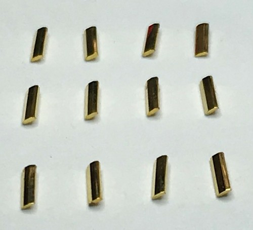 Uhr Zifferblatt Stunde GOLD Marker rechteckige Zahlen Ziffern kleine 3,5 mm Teile - Bild 4 von 8