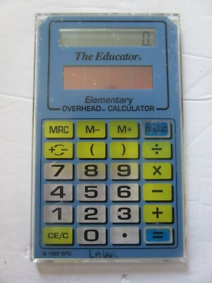 Educator Overhead Calculator 1991 Stokes Publishing Company with manual and hard