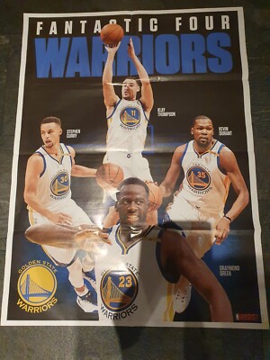 NBA BASKETBALL POSTER FANTASTIC FOUR GSW RÜCKSEITE JAMES ca. 60×80