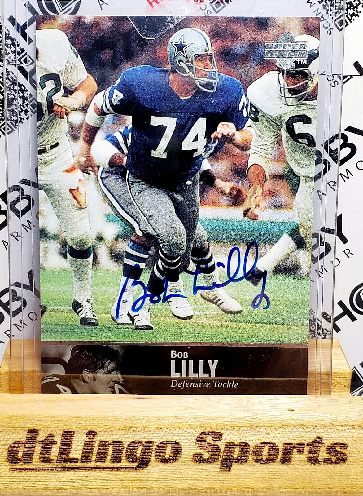 1997 Upper Deck NFL Legends BOB LILLY #AL-46 Cowboys dual autograhed Rare! HOF