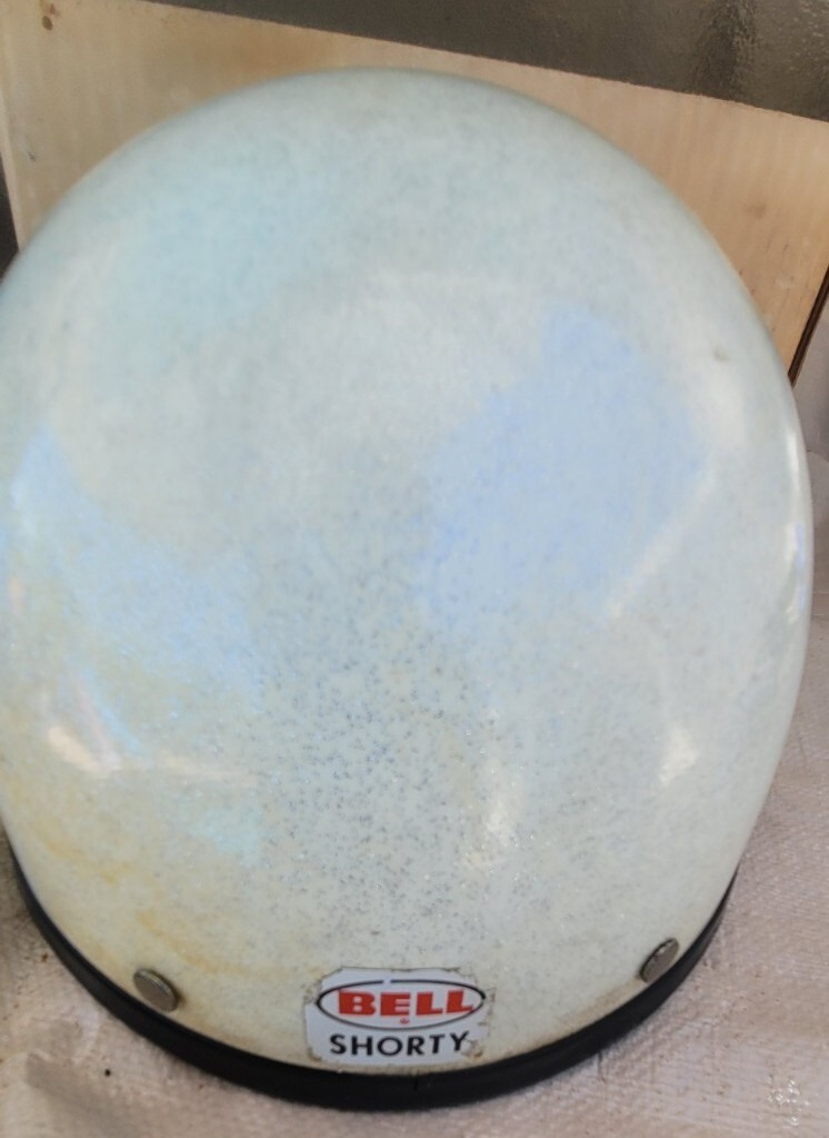 Vintage 1960-70s Bell Toptex Shorty Motorcycle Sparkled Helmet 520