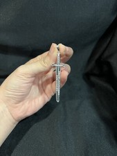 Colgante espada San Miguel Arcángel San Miguel de plata de ley 925 para hombre y mujer