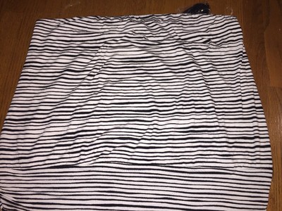 NWT LANE BRYANT WOMENS COTTON SPANDEX STRAP STRAPLESS ZEBRA STRIPE TOP SZ 22 24