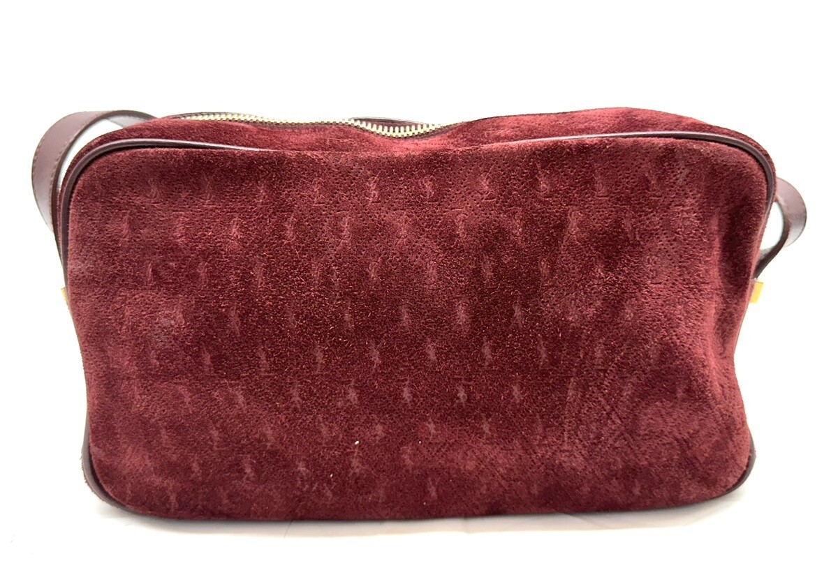 Borsa per fotocamera Saint Laurent in camoscio con monogramma all over! (CMP095725)