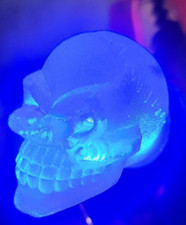 Vtg Cigarette Lighter Skull Blue Modified To Fit 1939 Ford Dashboard Hot Rod