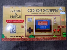 Nintendo Game & Watch Super Mario Bros Handheld Console Clock - New Sealed