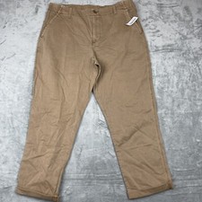 Old Navy Women's Trousers Adjustable Waist, Cuffed Leg Pant Size Brown NWT