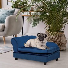 PawHut Luxury Small Dog Sofa Bed, Comfortable Modern Pet Furniture with Storage