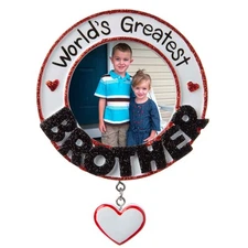 World's Greatest Brother Personalized Christmas Tree Ornament