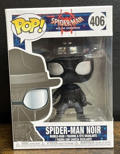 Funko Pop! Spider-Man Into the Spider-Verse Spider-Man Noir #406 Vinyl Figure
