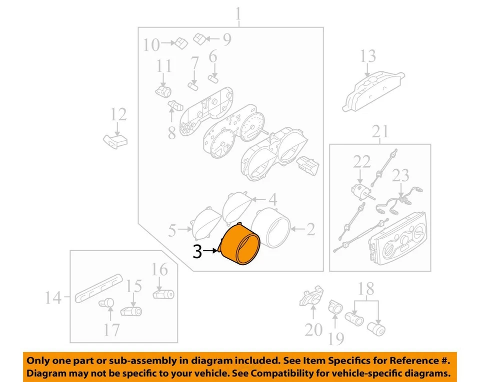 CUBIERTA INST CSTR PARA CHEVROLET AVEO AVEO5 2005-2008 *PLATEADA 96413712 - NUEVA OEM Foto 2 de 3