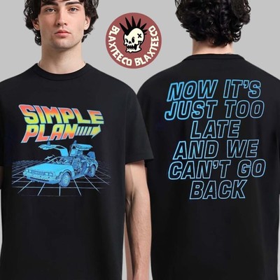 Simple Plan Japan Tour 2025 Back To Future Style Graphic Tee Unisex