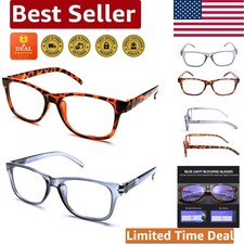 Elegant Blue Light Blocking Reading Glasses 2 Pack - Men Women UV Protection