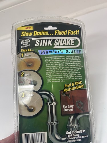 Sink Snake Shower  Dredger Unclog Drain Hair Removal As Seen On TV - Afbeelding 4 van 7