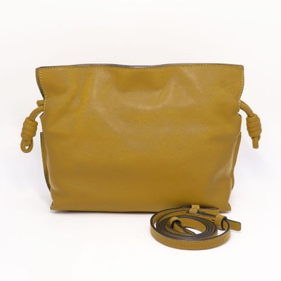 LOEWE Loewe Flamenco Clutch Mini Napa Calf A411FC2X37 Shoulder Bag Ocher Leather