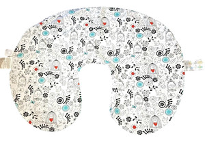 Boppy Cover Flower Bird Butterfly Black White Red Sweet Cute Pillowcase Blue