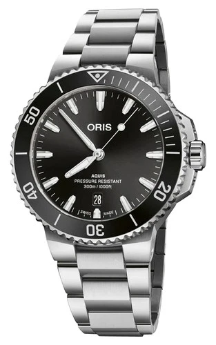 Oris Aquis Date Automatic Steel Black Dial Divers Mens Watch 733 7787 4154-MB