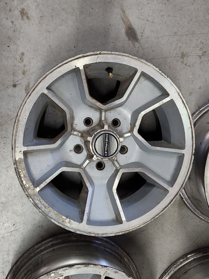86 88 Chevy Monte Carlo Set 4 15x7 ALUMINUM WHEELS RIMS 87 N90 GM OEM ...