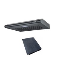 Cookology Visor Cooker Hood 60cm Kitchen Extractor & Filters - Black VISOR600BK