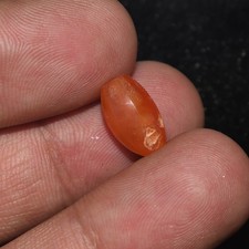 Ancient Central Asian Banded Carnelian Orange Stone Bead in good Condition