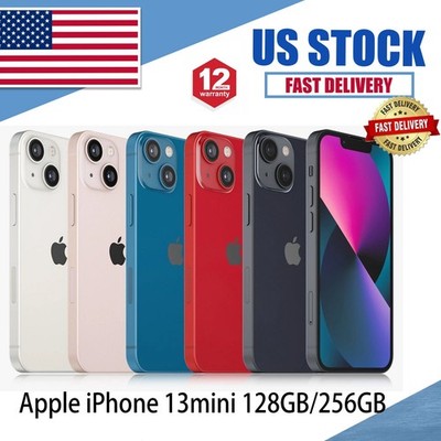 New Apple iPhone 13 Mini 256GB/128GB 5G  Fully Factory Unlocked for All Carrier！