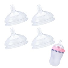 4 PCS Fast Flow Silicone Replacement Nipples Fits Comotomo 5/8 Oz Bottles 6M