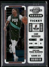 2022-23 Panini Contenders Optic Cam Reddish Silver Prizm #87 Trail Blazers