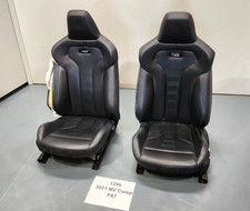  Oem Bmw F87 M2 Competition Front M Sport Seats Black Leather Blue Stitch Set 