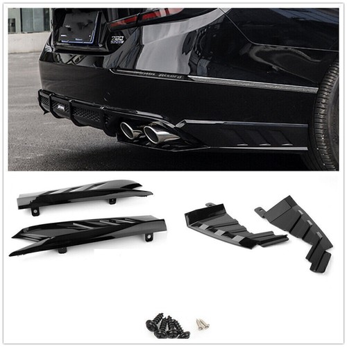 AKASAKA Black Rear Bumper Side Lip Molding Trim For Honda Accord 2018-2019 2021 - Picture 2 of 6