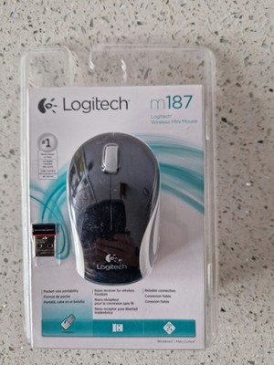 Logitech M187 Mini Maus schwarz