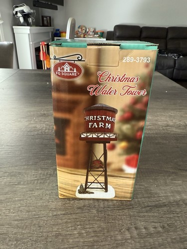 FG Square - Christmas Village 7" Water Tower, Light Up Fountain & News Stand - Picture 2 of 21