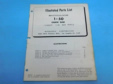OEM ILLUSTRATED PARTS LIST MANUAL FOR McCULLOCH MODEL 1-50 #50577 MAY 1959