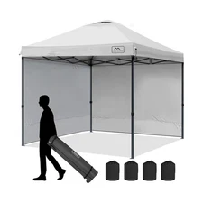 KAMPKEEPER 10x10 Pop-Up Canopy Tent, Waterproof, Portable Shade with Side Wal...