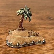MONET Trinket Box Palm Tree Island Collectibl...