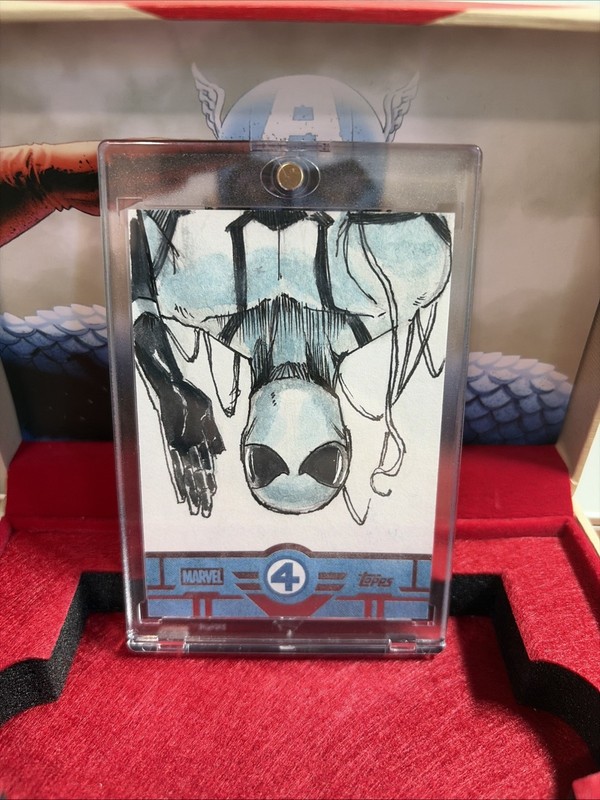 Topps 2026 Finest Marvel Fantastic Four Sketch Auto Blue 1/1 #1 Kevin Mellon