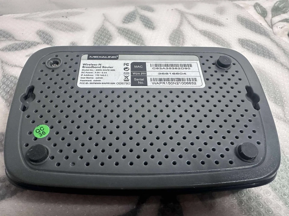 Medialink MWN-WAPR150N Wireless-N Router 150Mbps – No Power Adapter – Pre-Owned - Image 2 of 4